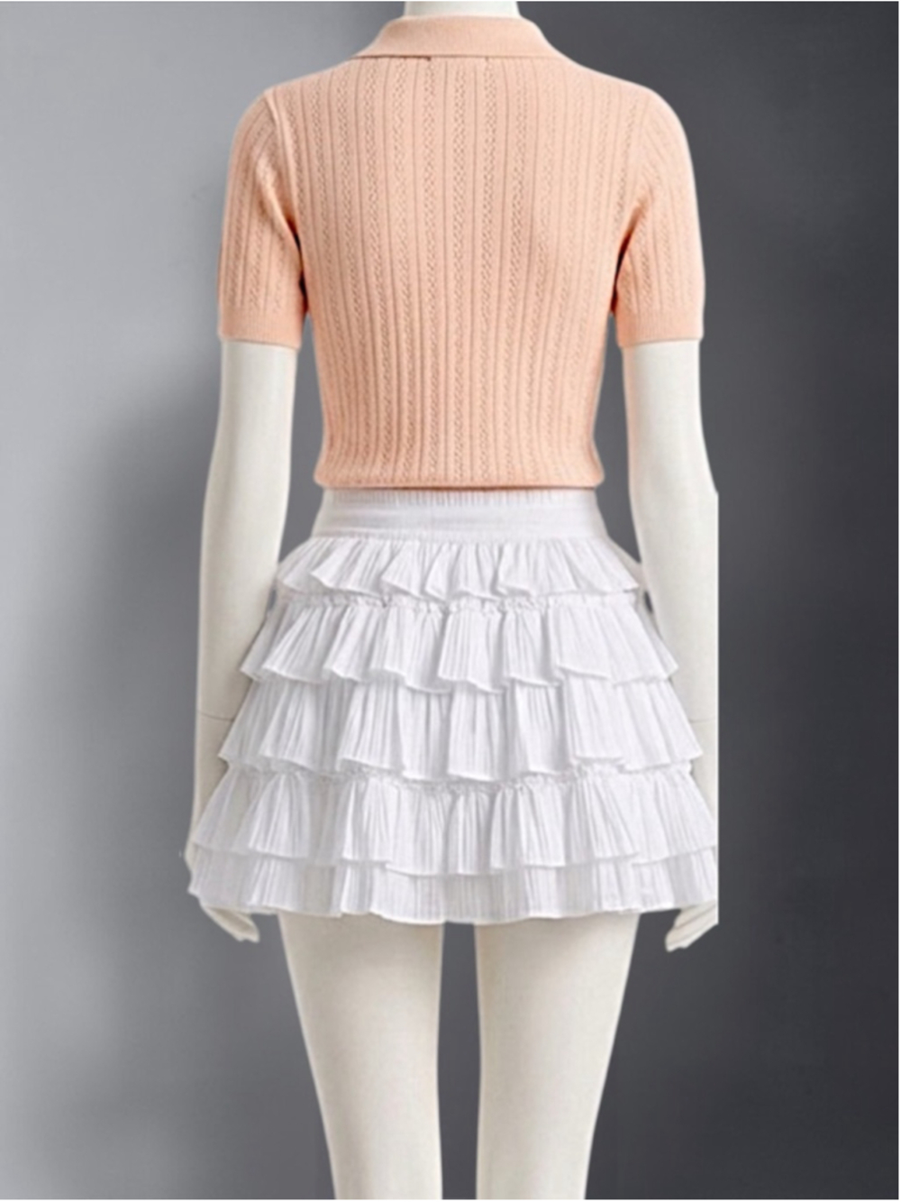 H&M Divided White Tiered Ruffle Mini Skirt – Size M - Picture 13 of 15